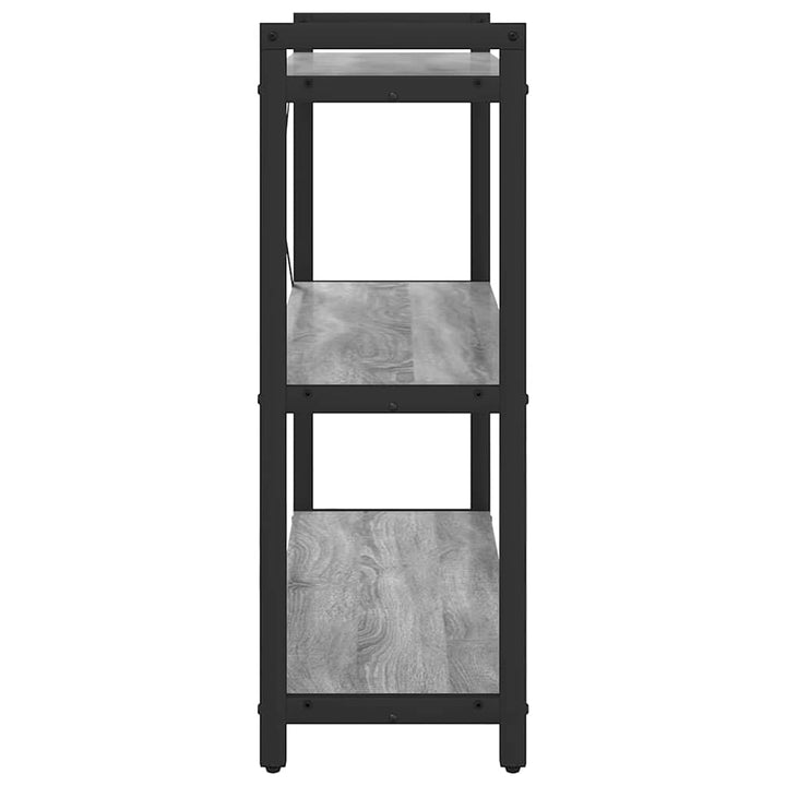 Bogreol Grå sonoma-eg 80 x 30 x 85 cm Konstrueret træ