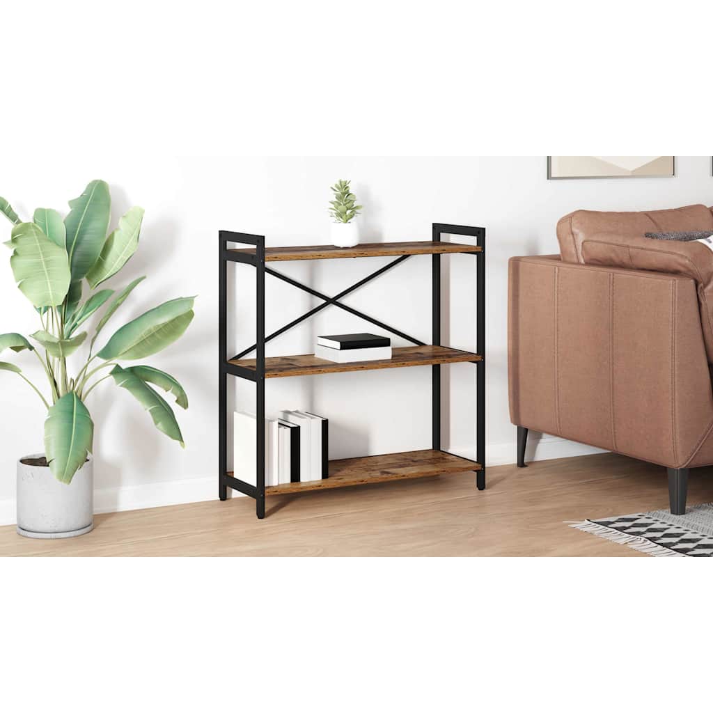 Bogreol Gammelt træ 80 x 30 x 85 cm Konstrueret træ