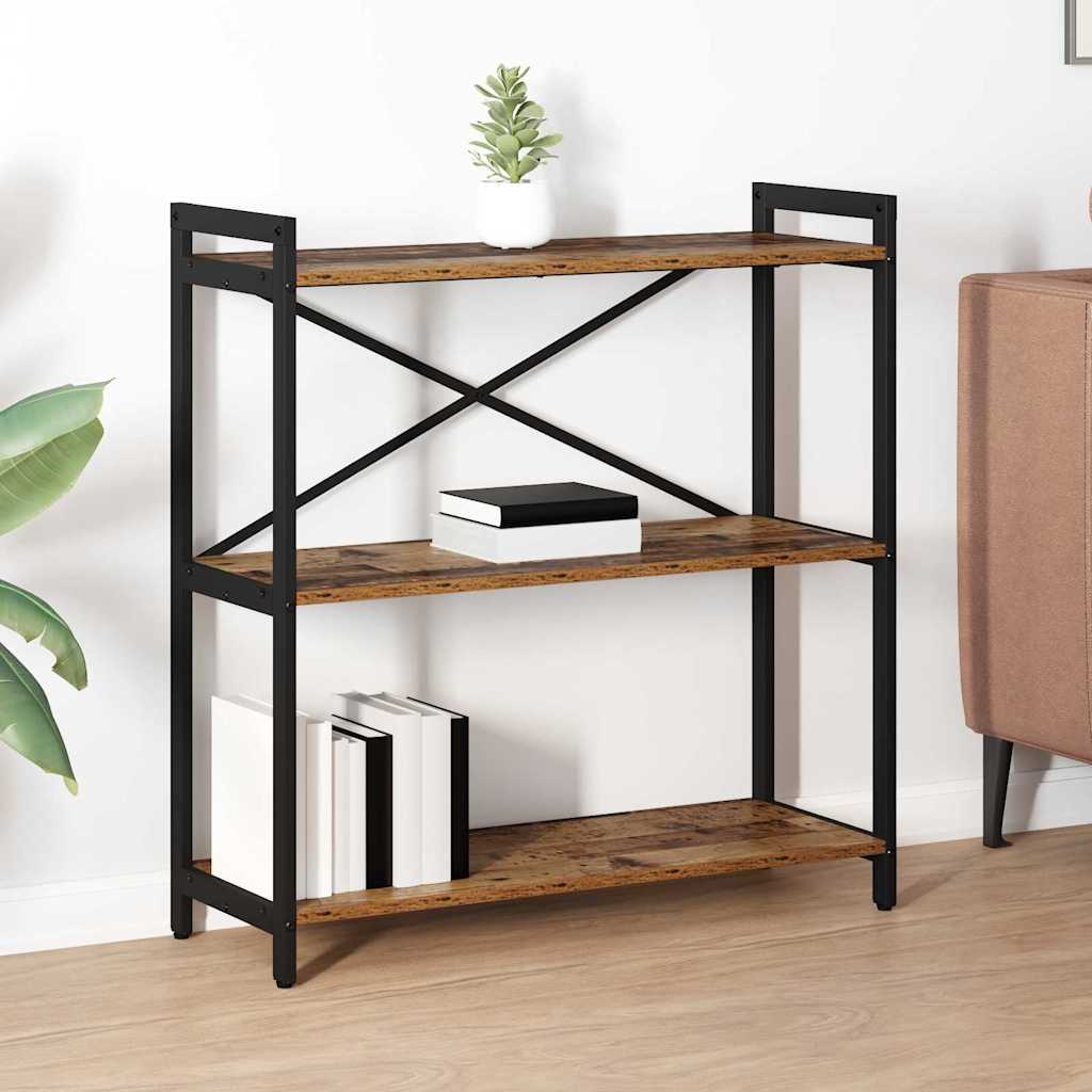 Bogreol Gammelt træ 80 x 30 x 85 cm Konstrueret træ