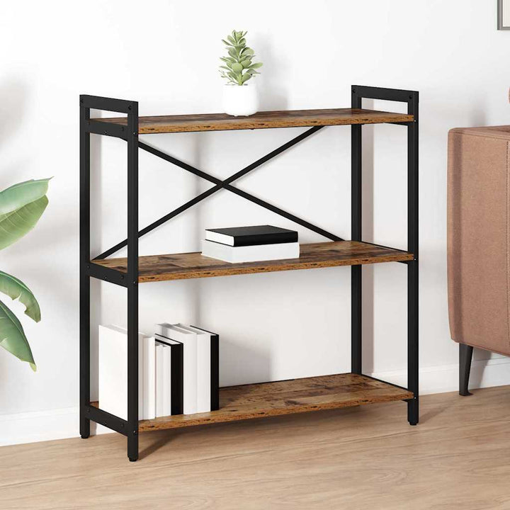 Bogreol Gammelt træ 80 x 30 x 85 cm Konstrueret træ