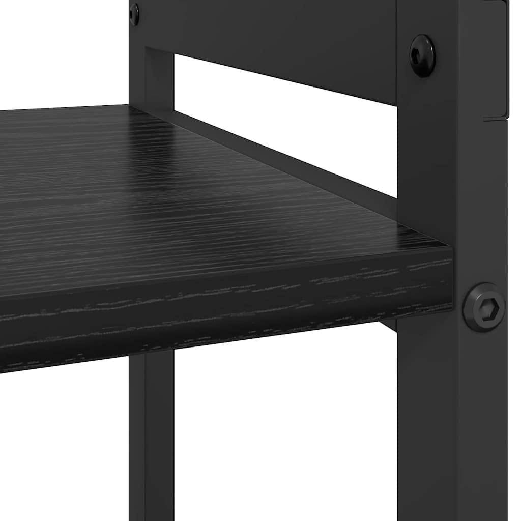 Bogreol Sort eg 80 x 30 x 50 cm Konstrueret træ