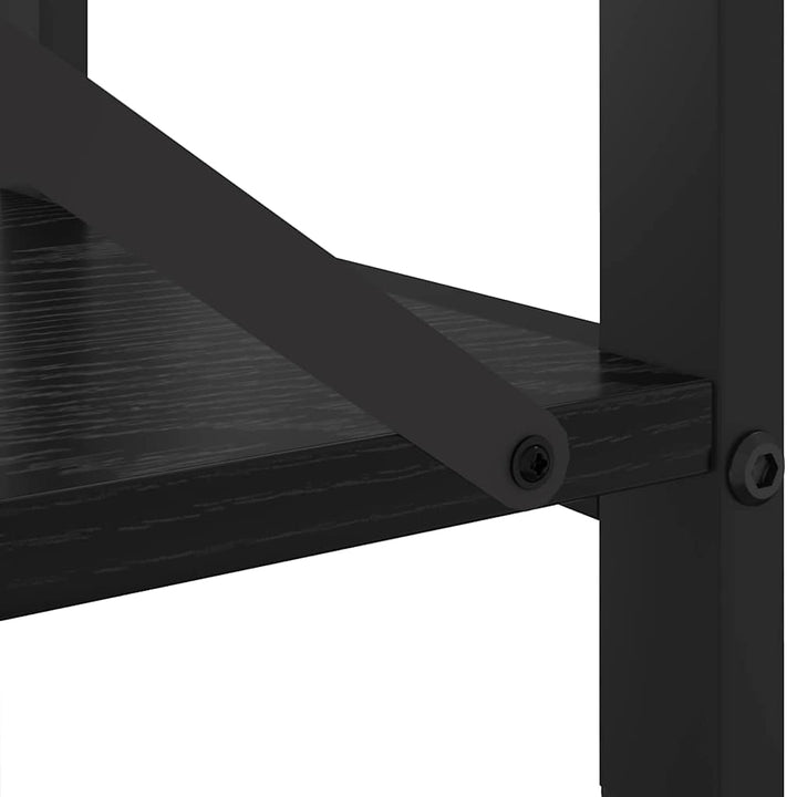Bogreol Sort eg 80 x 30 x 50 cm Konstrueret træ