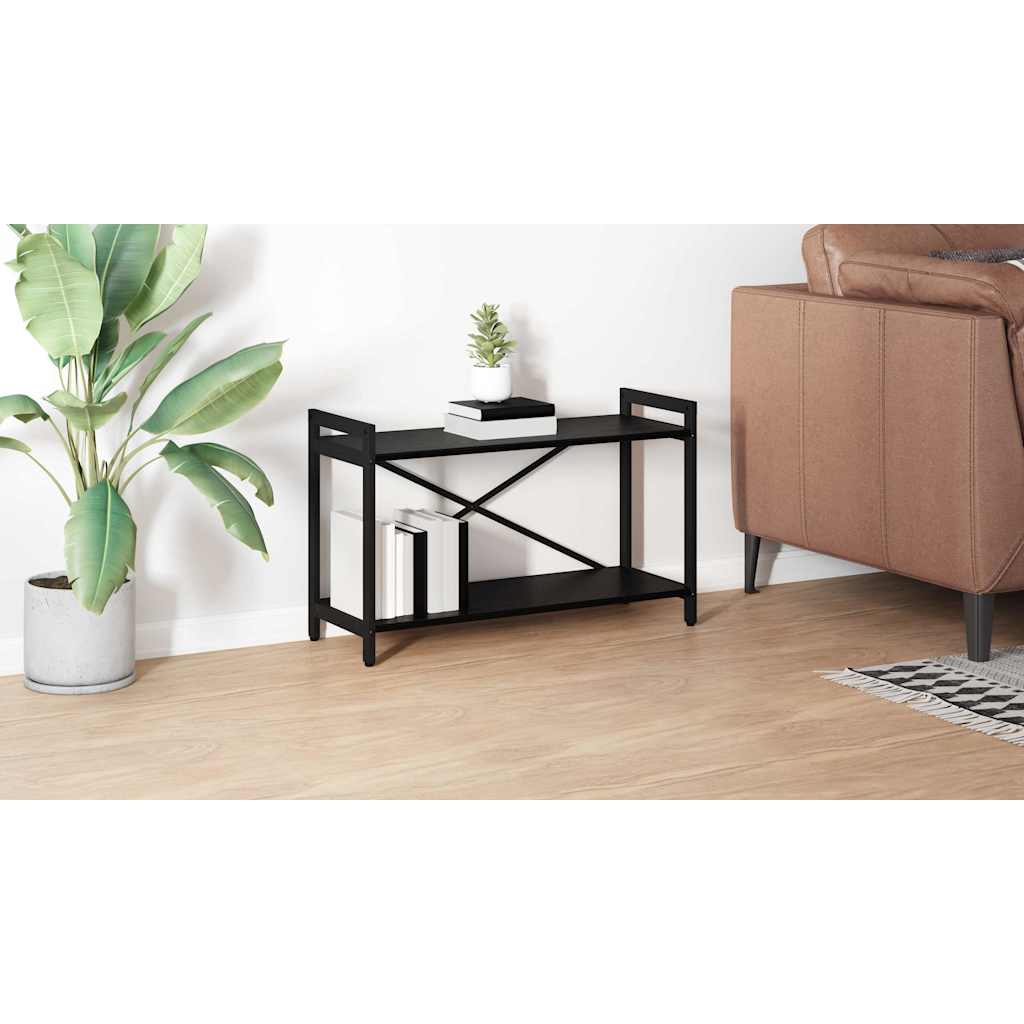 Bogreol Sort eg 80 x 30 x 50 cm Konstrueret træ