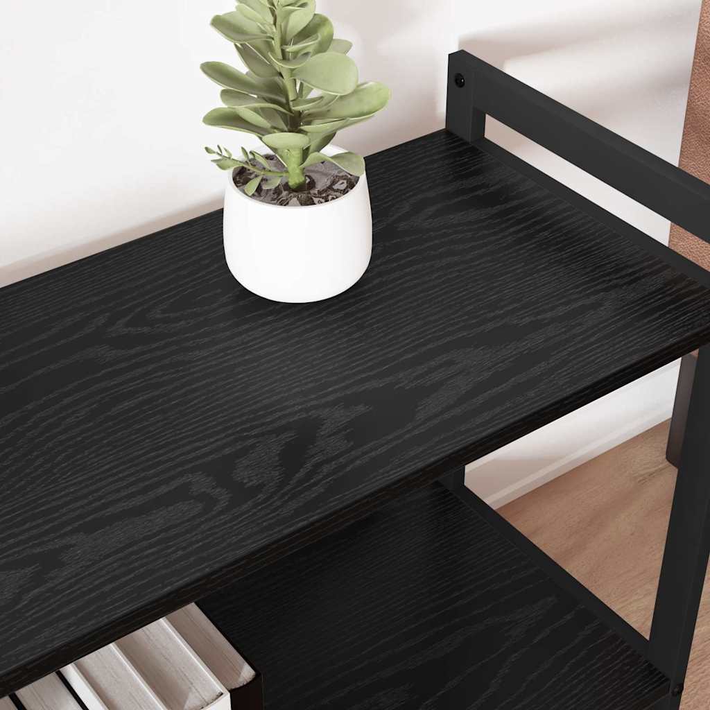 Bogreol Sort eg 80 x 30 x 50 cm Konstrueret træ