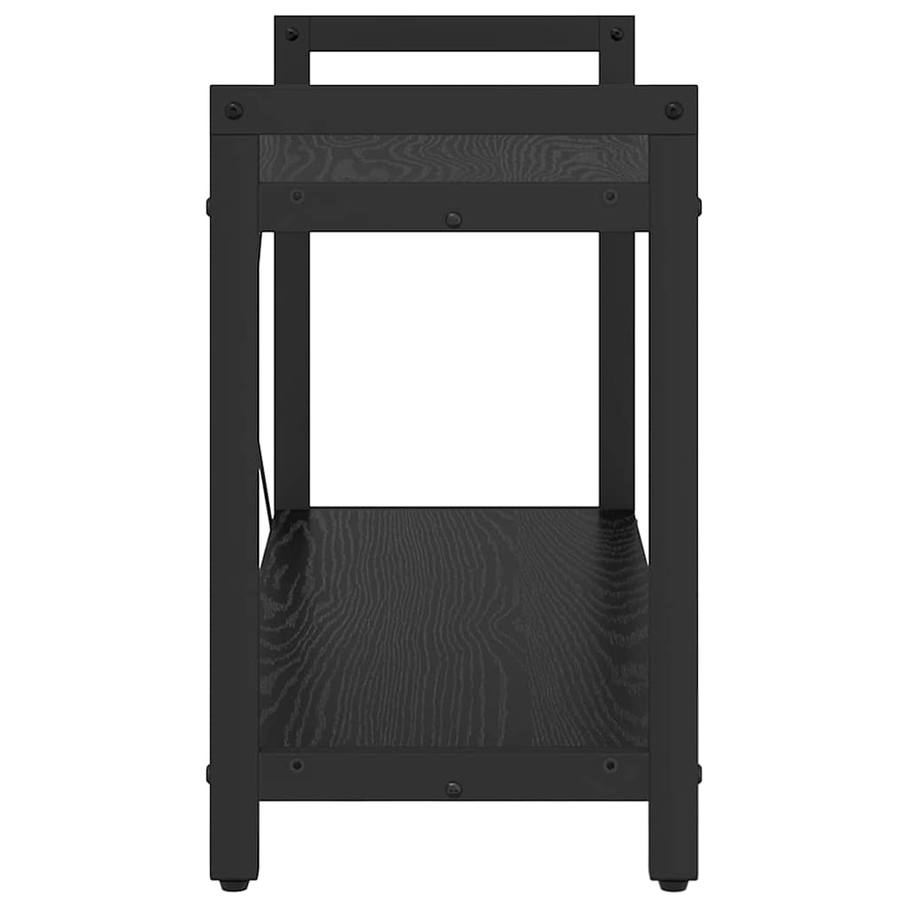 Bogreol Sort eg 80 x 30 x 50 cm Konstrueret træ