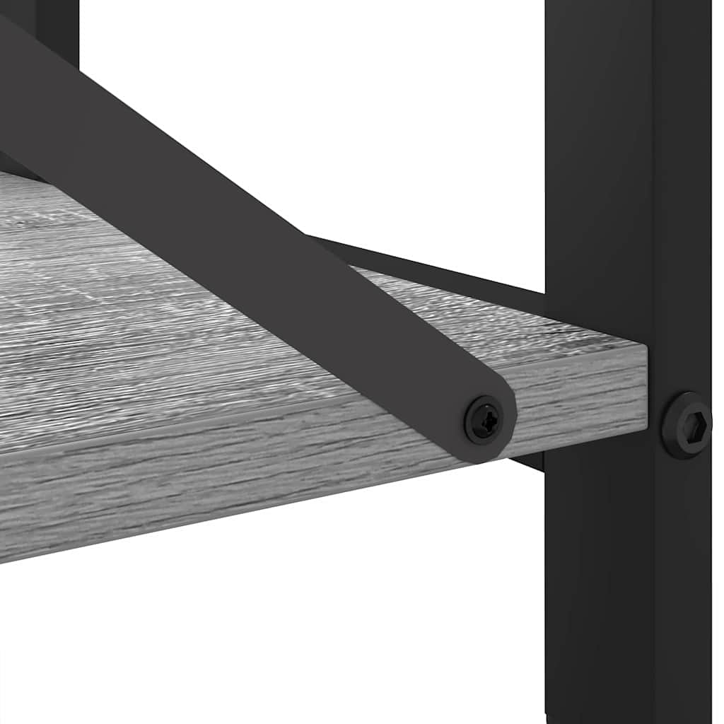 Bogreol 80 x 30 x 50 cm Konstrueret træ Grå sonoma-eg