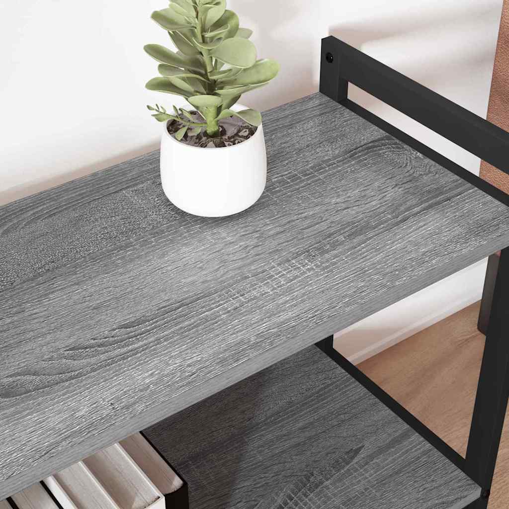 Bogreol 80 x 30 x 50 cm Konstrueret træ Grå sonoma-eg