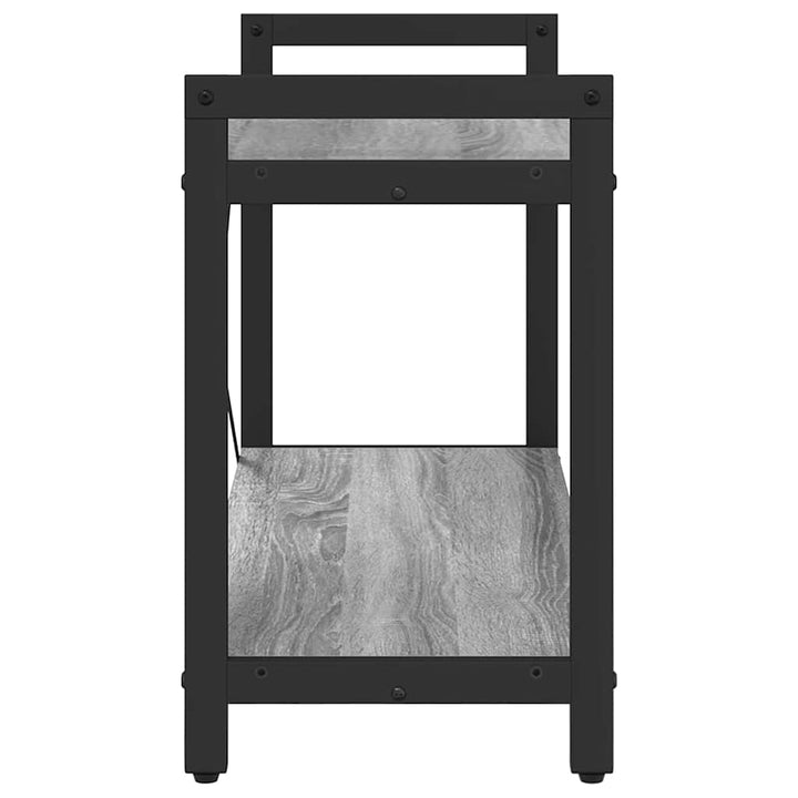 Bogreol Grå sonoma-eg 80 x 30 x 50 cm Konstrueret træ