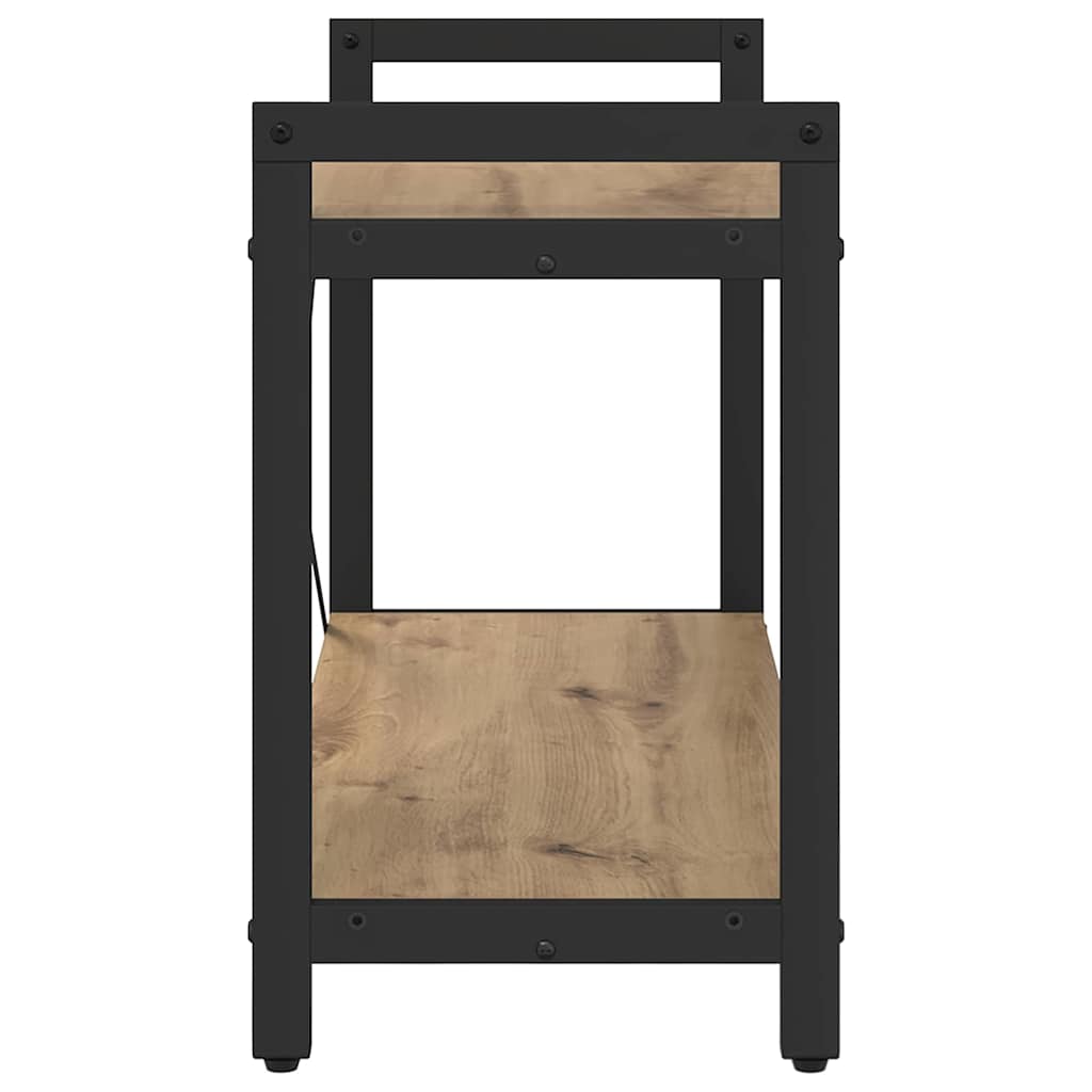 Bogreol 80 x 30 x 50 cm Konstrueret træ Artisan Egetræ