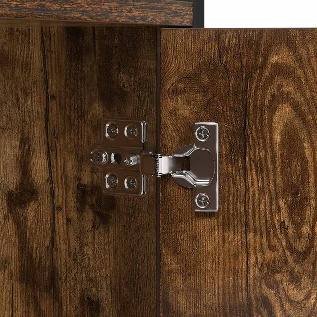 Bogreol 80 x 30 x 155,5 cm Konstrueret træ Røget eg