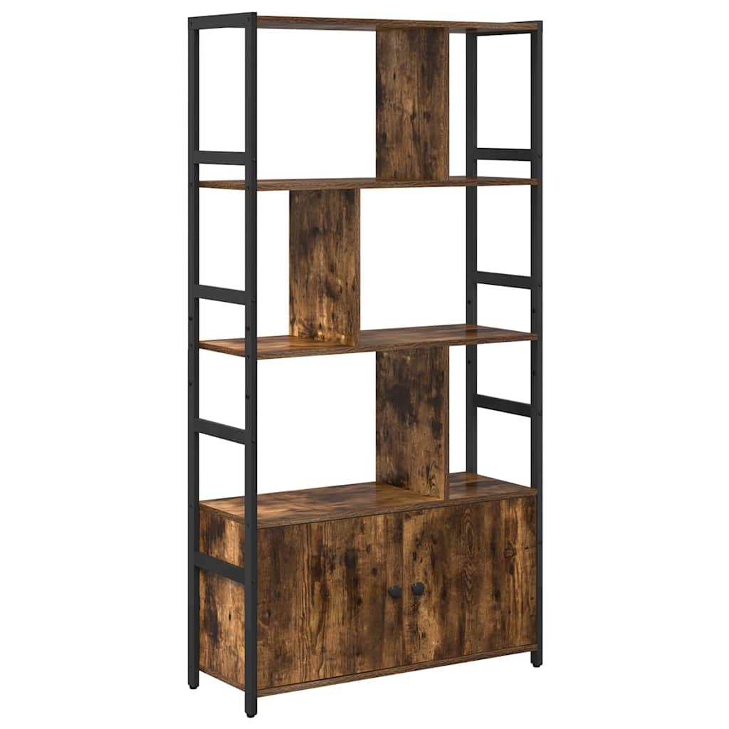 Bogreol 80 x 30 x 155,5 cm Konstrueret træ Røget eg