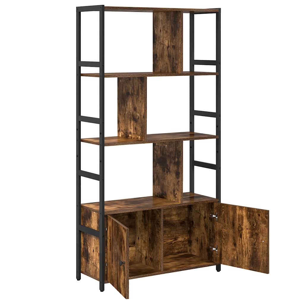 Bogreol 80 x 30 x 155,5 cm Konstrueret træ Røget eg