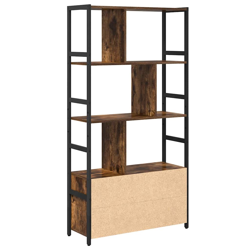 Bogreol 80 x 30 x 155,5 cm Konstrueret træ Røget eg