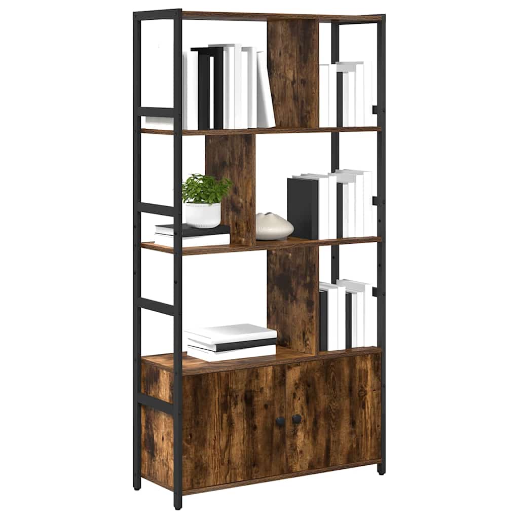 Bogreol 80 x 30 x 155,5 cm Konstrueret træ Røget eg