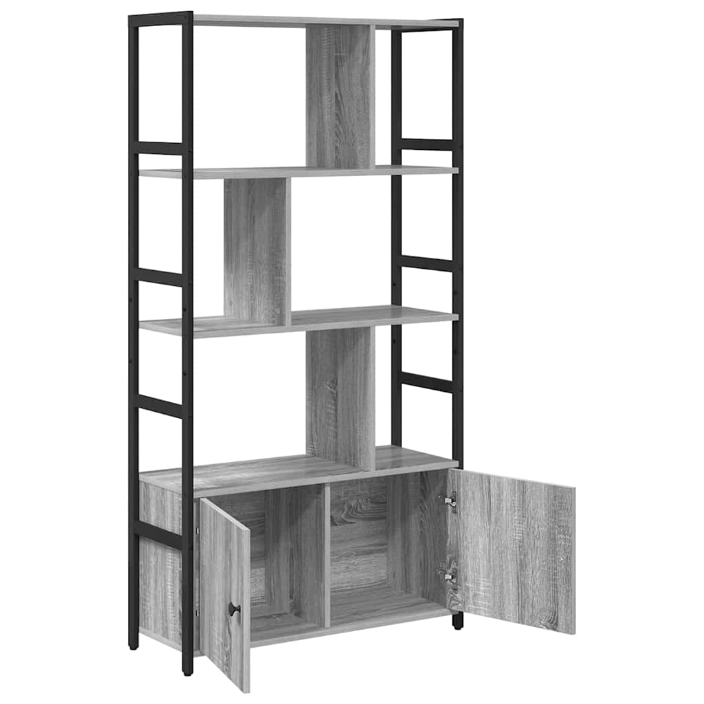 Bogreol Grå sonoma-eg 80 x 30 x 155,5 cm Konstrueret træ