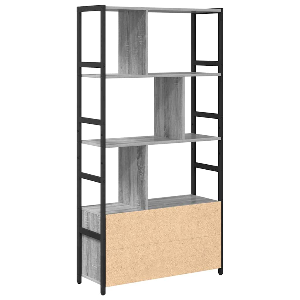 Bogreol Grå sonoma-eg 80 x 30 x 155,5 cm Konstrueret træ