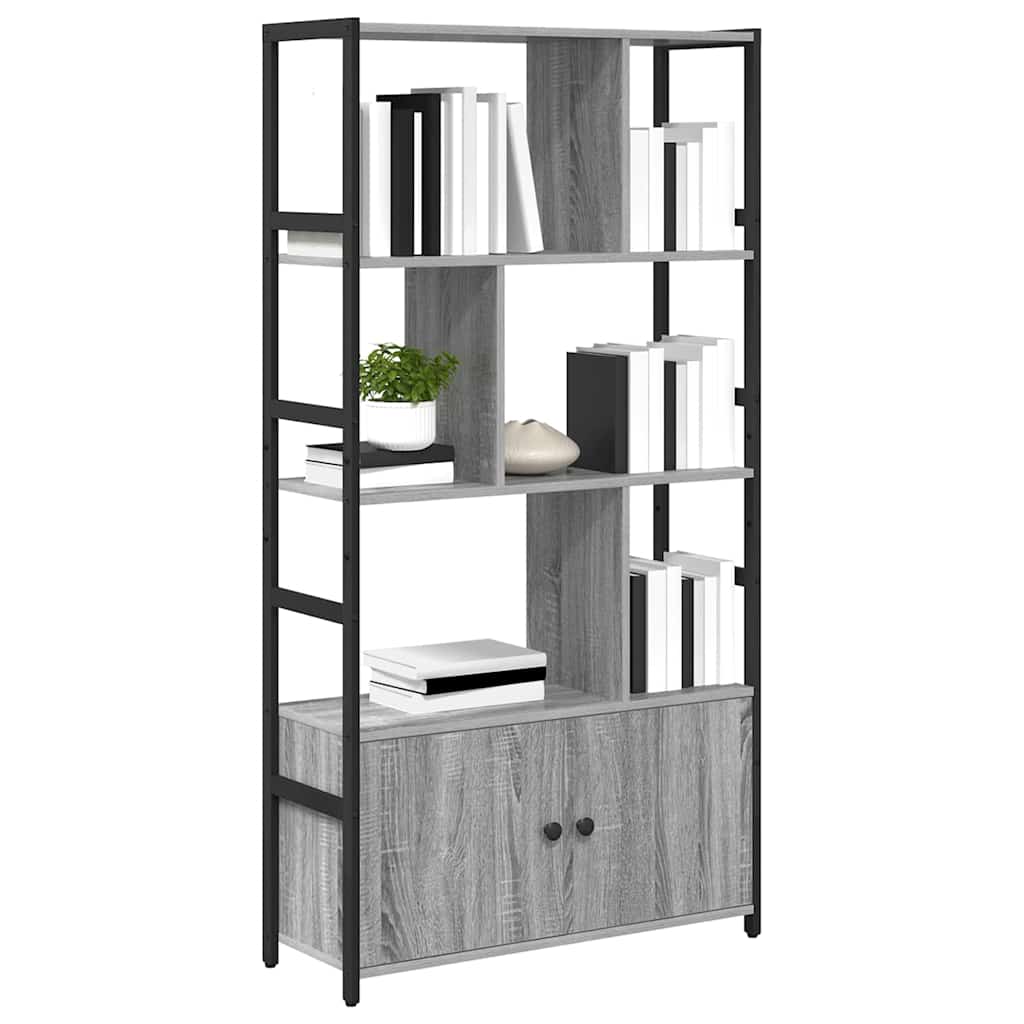 Bogreol Grå sonoma-eg 80 x 30 x 155,5 cm Konstrueret træ