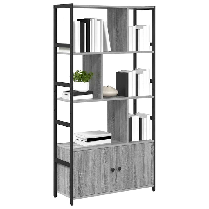 Bogreol Grå sonoma-eg 80 x 30 x 155,5 cm Konstrueret træ