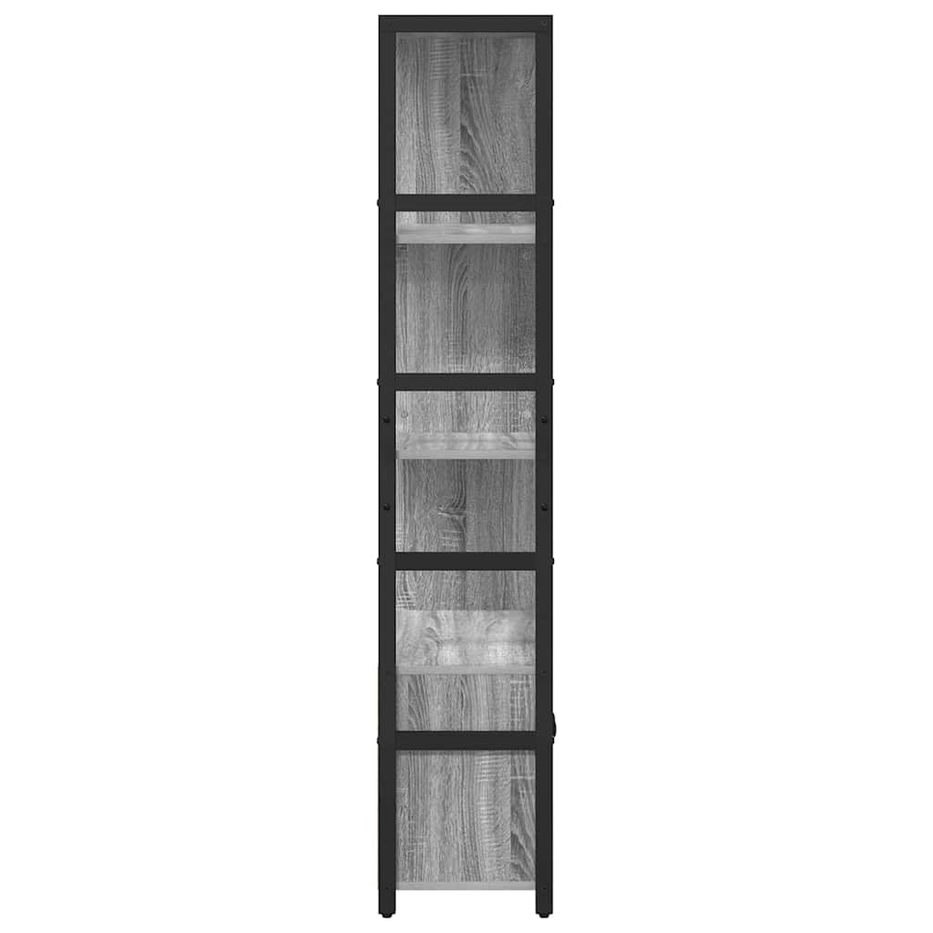 Bogreol Grå sonoma-eg 80 x 30 x 155,5 cm Konstrueret træ
