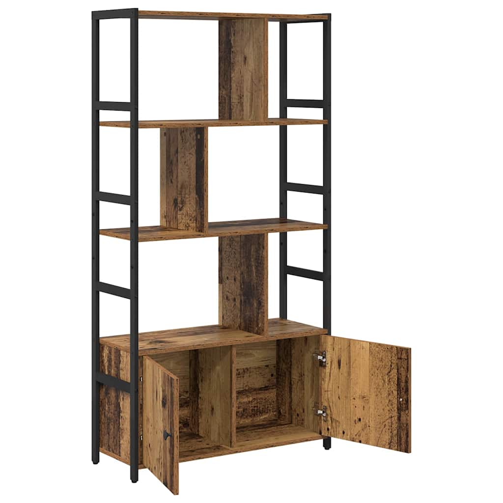 Bogreol Gammelt træ 80 x 30 x 155,5 cm Konstrueret træ