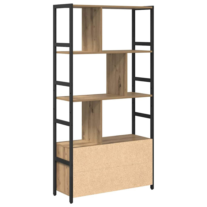 Bogreol 80 x 30 x 155,5 cm Konstrueret træ Artisan Egetræ