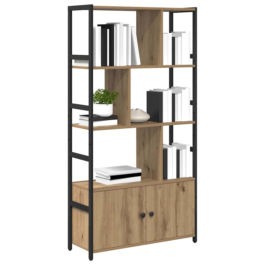 Bogreol 80 x 30 x 155,5 cm Konstrueret træ Artisan Egetræ