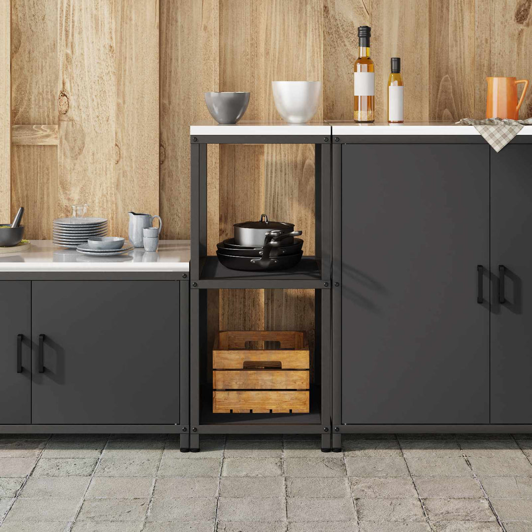 Køkkenopbevaring HATTEM Sort 40 x 50 x 92 cm Stål