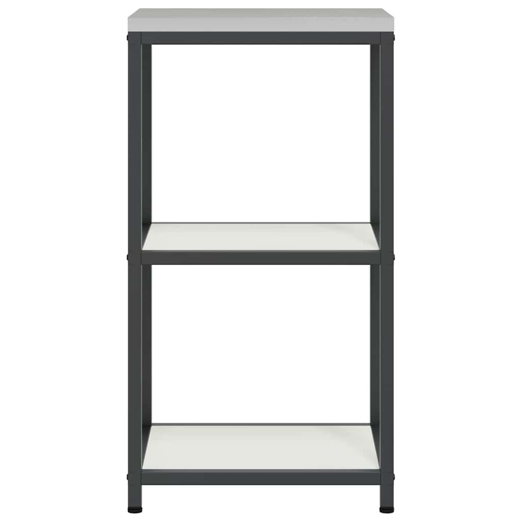 Køkkenopbevaring med hylde Hvid 40 x 50 x 92 cm Stål