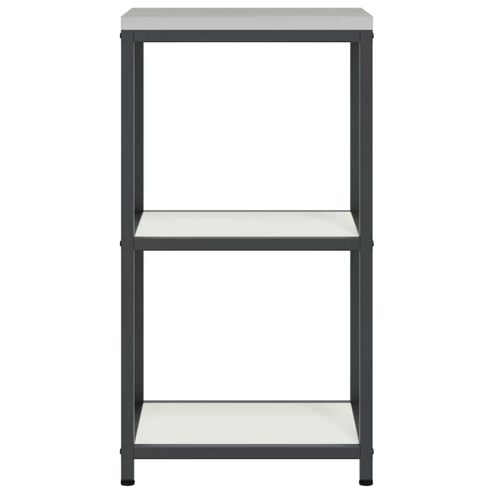 Køkkenopbevaring med hylde Hvid 40 x 50 x 92 cm Stål
