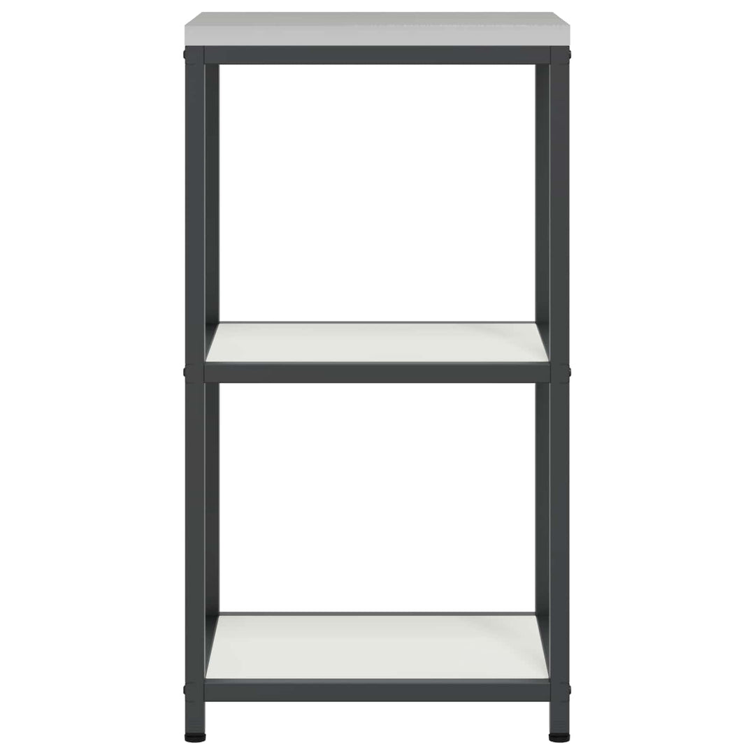 Køkkenopbevaring med hylde Hvid 40 x 50 x 92 cm Stål