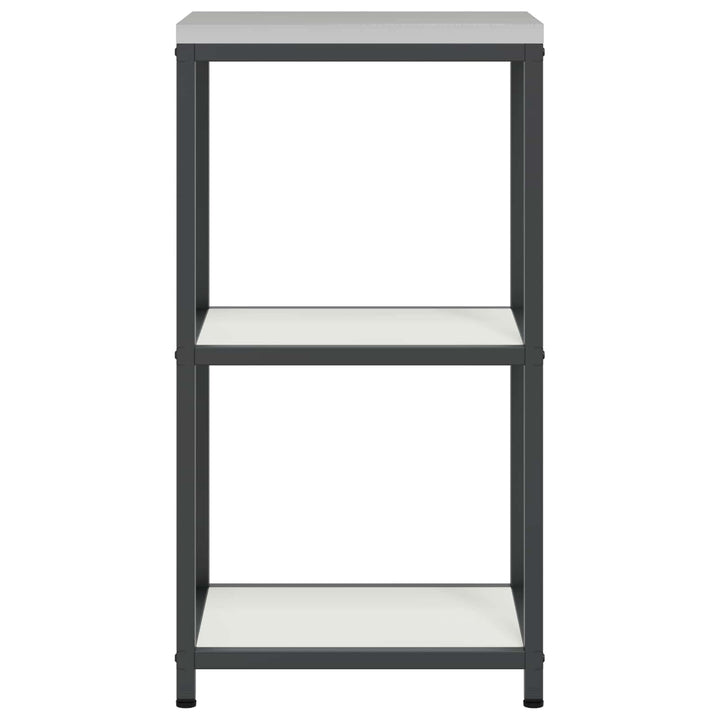Køkkenopbevaring med hylde Hvid 40 x 50 x 92 cm Stål