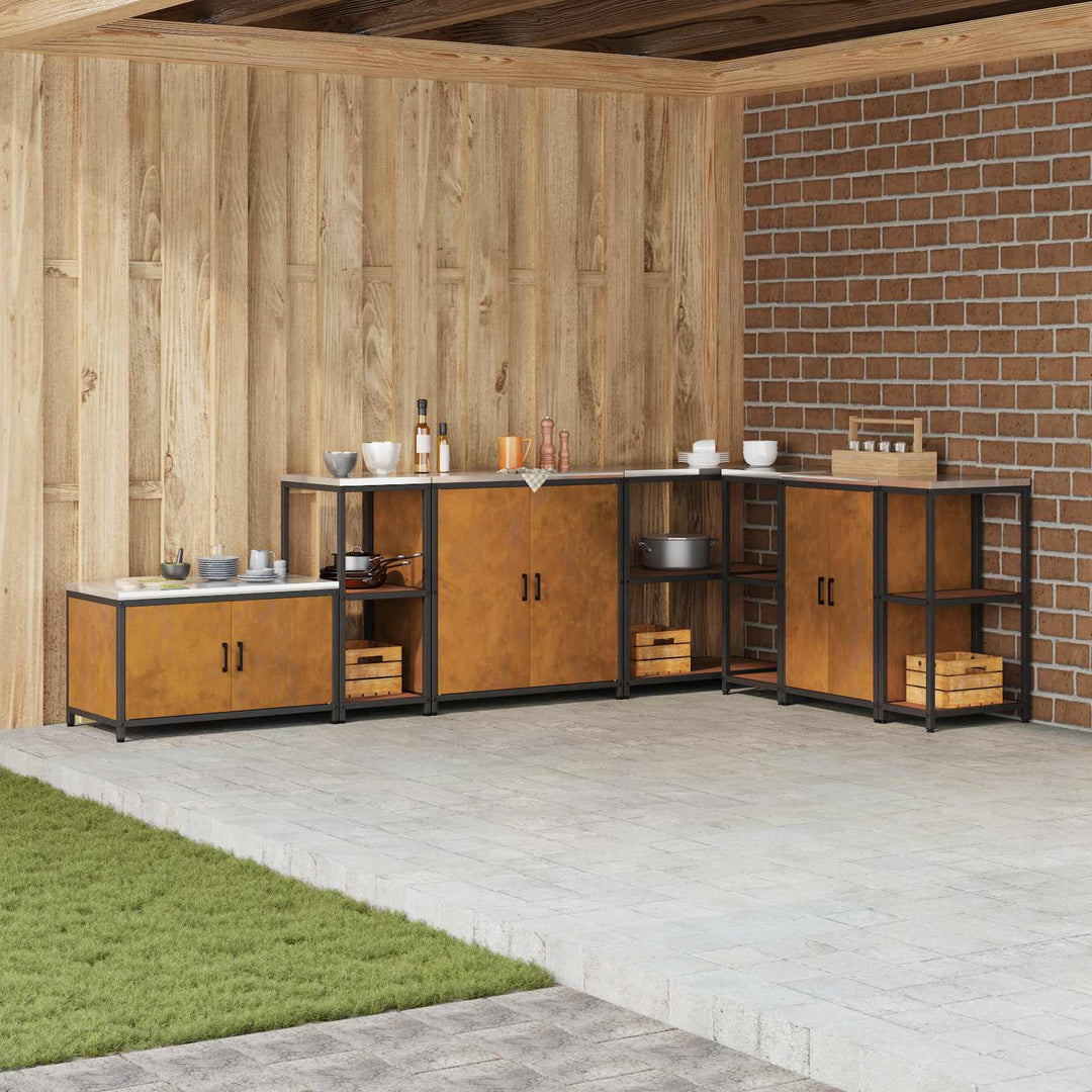 Køkkenopbevaring HATTEM Rusten 40 x 50 x 92 cm Stål