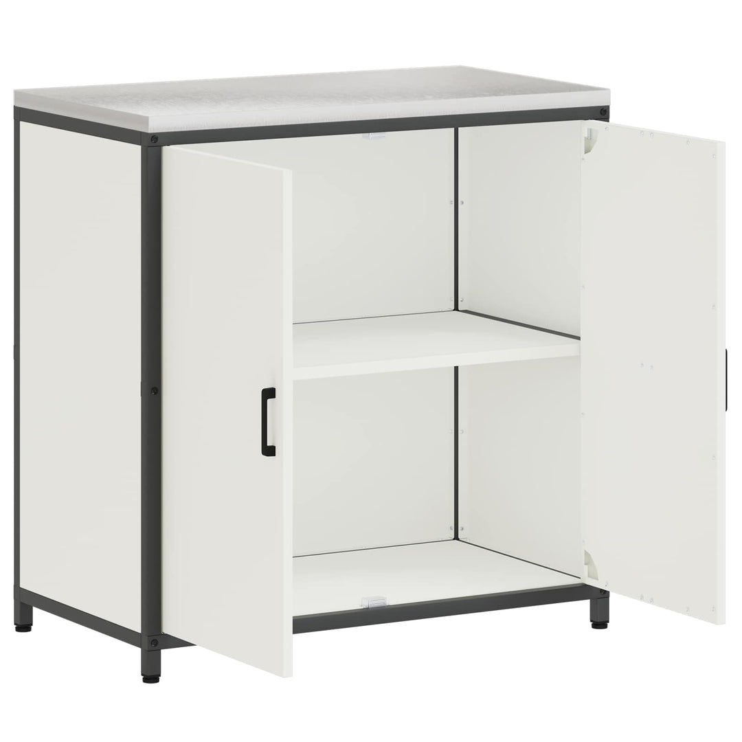 Køkken opbevaringsskab HATTEM Hvid 90 x 50 x 92 cm Stål