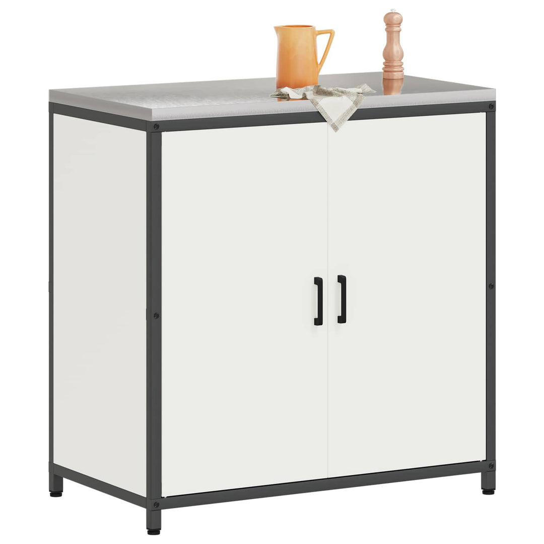 Køkken opbevaringsskab HATTEM Hvid 90 x 50 x 92 cm Stål