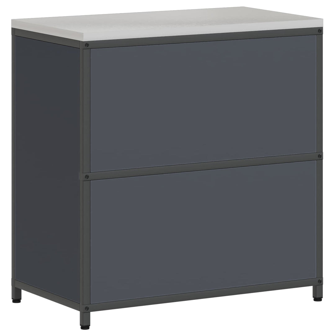 Køkken opbevaringsskab HATTEM Antracit 90 x 50 x 92 cm Stål