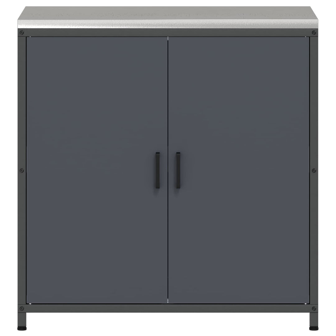 Køkken opbevaringsskab HATTEM Antracit 90 x 50 x 92 cm Stål