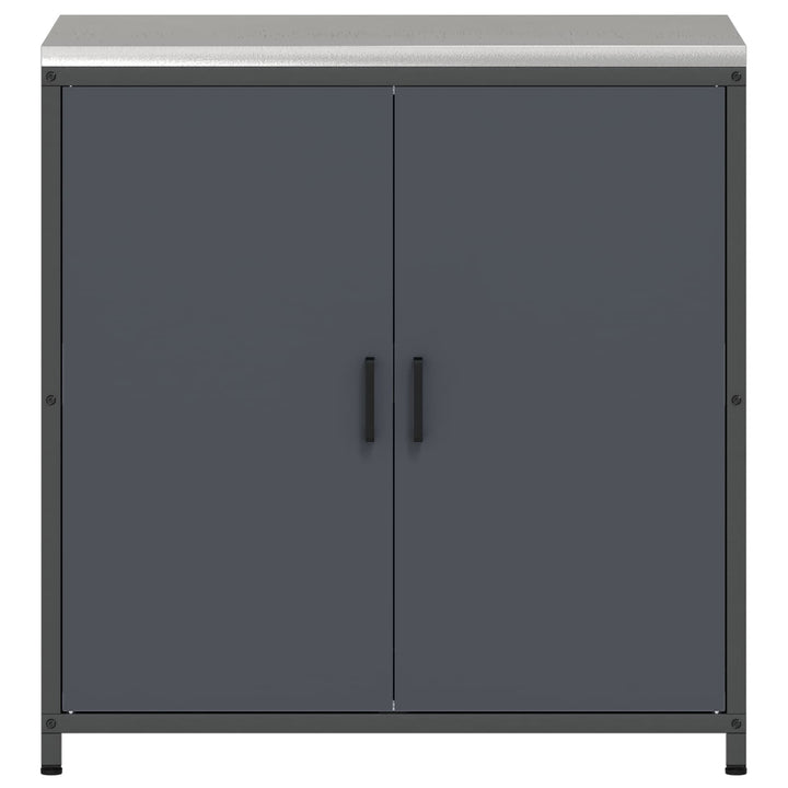 Køkken opbevaringsskab HATTEM Antracit 90 x 50 x 92 cm Stål