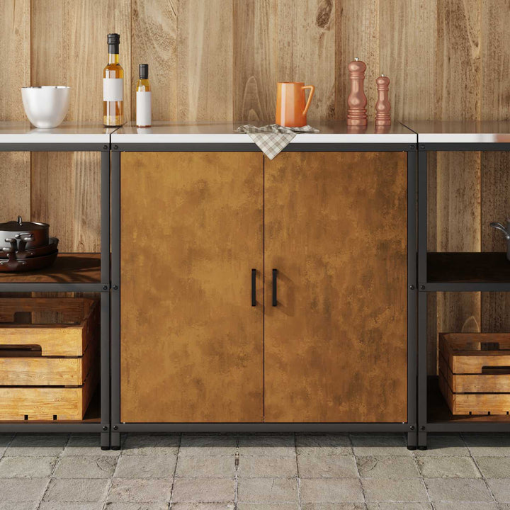 Køkken opbevaringsskab HATTEM Rusten 90 x 50 x 92 cm Stål