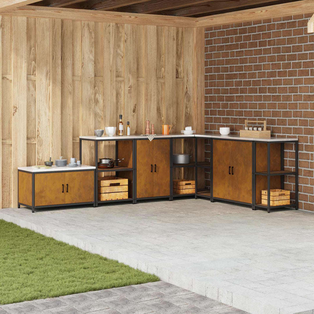 Køkken opbevaringsskab HATTEM Rusten 60 x 50 x 92 cm Stål