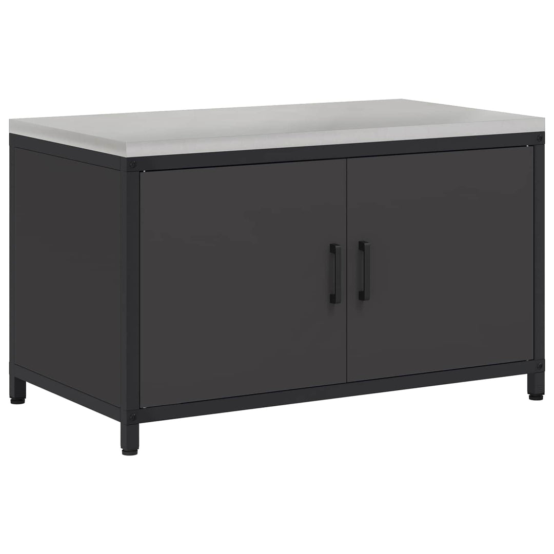 Køkken opbevaringsskab HATTEM Sort 90 x 50 x 53 cm Stål