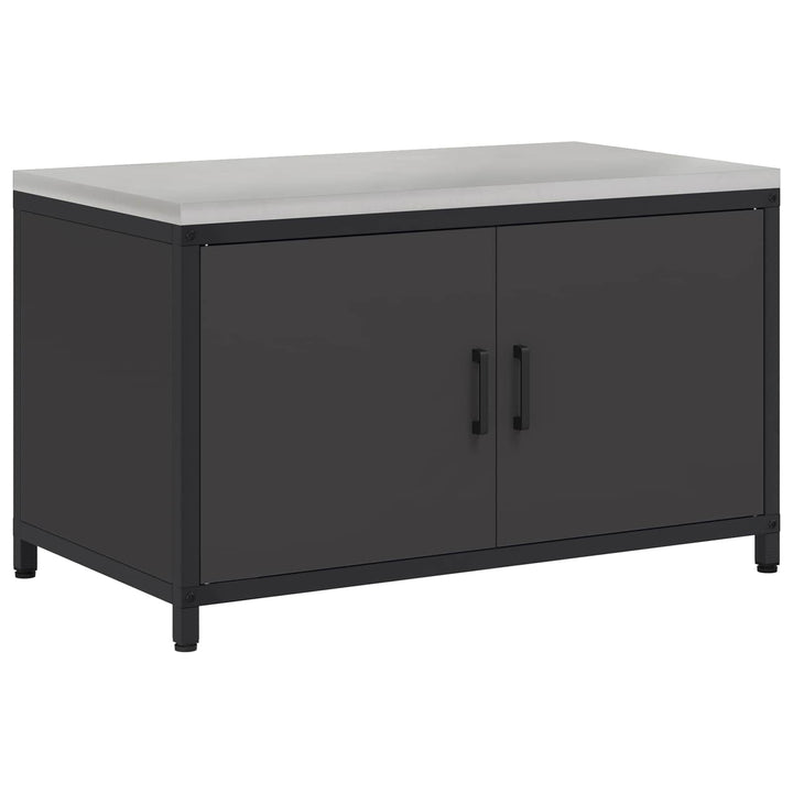 Køkken opbevaringsskab HATTEM Sort 90 x 50 x 53 cm Stål