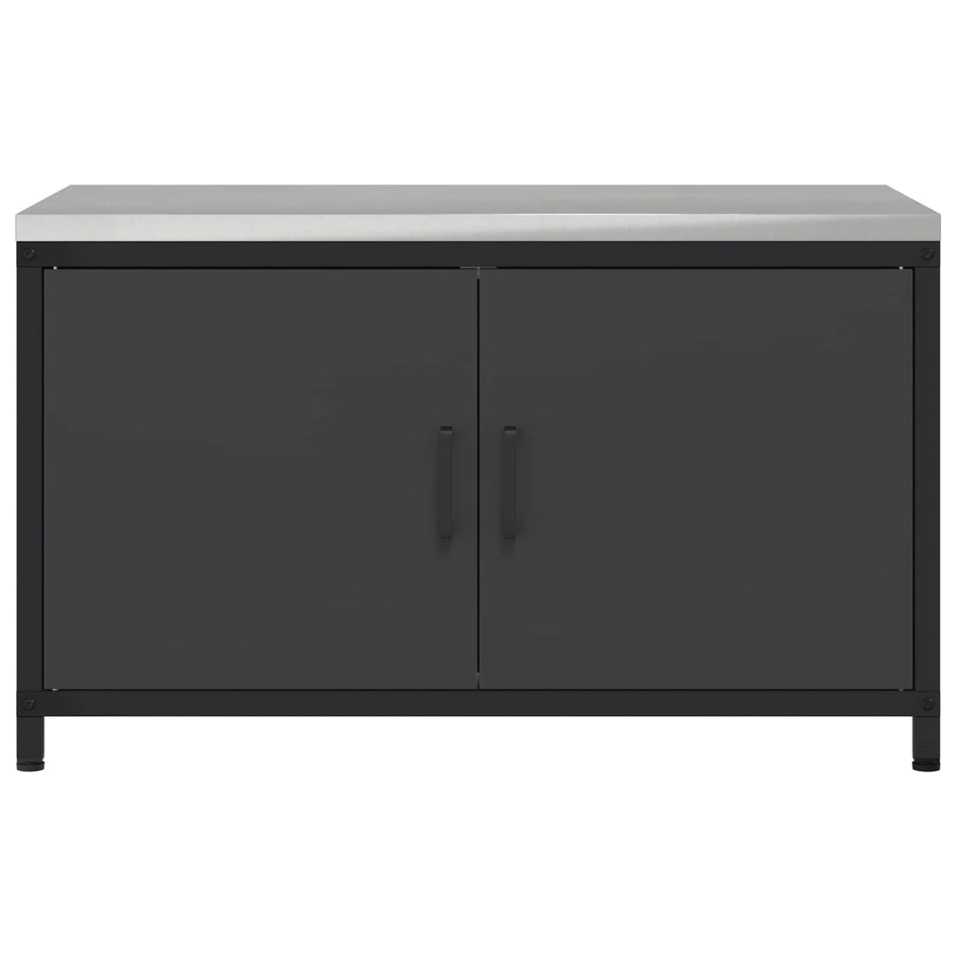 Køkken opbevaringsskab HATTEM Sort 90 x 50 x 53 cm Stål
