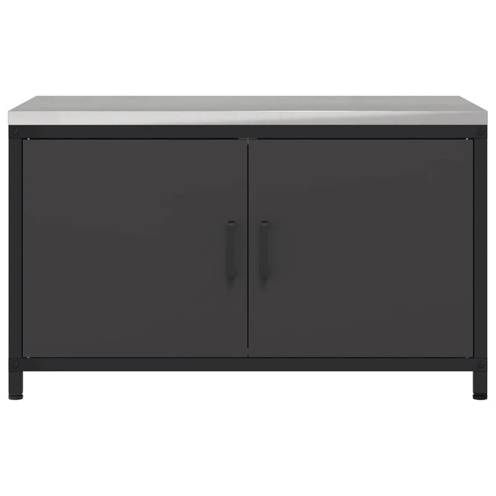 Køkken opbevaringsskab HATTEM Sort 90 x 50 x 53 cm Stål