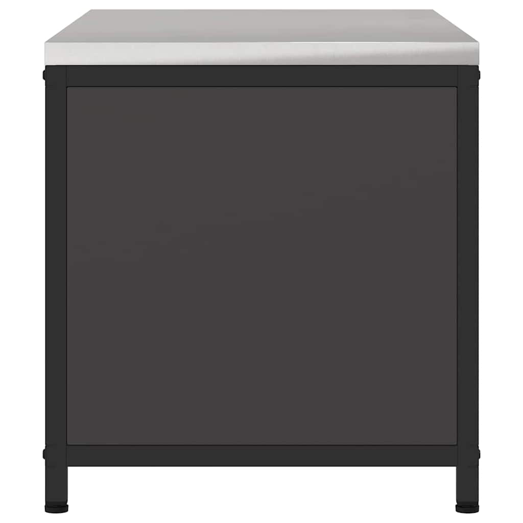 Køkken opbevaringsskab HATTEM Sort 90 x 50 x 53 cm Stål