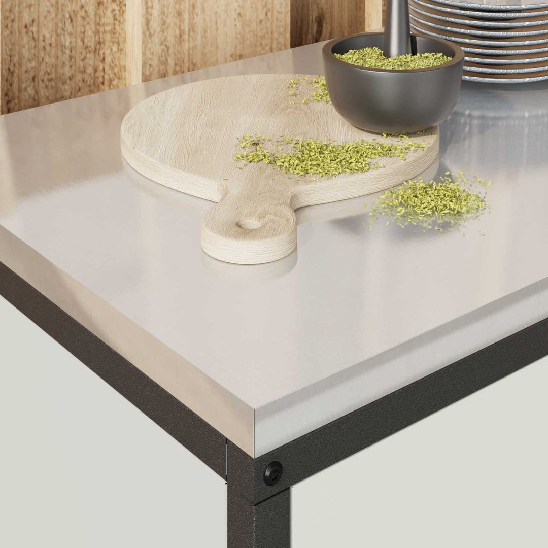 Køkken opbevaringsskab HATTEM Hvid 90 x 50 x 53 cm Stål