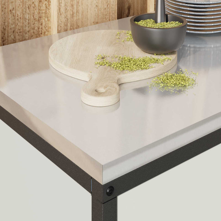 Køkken opbevaringsskab HATTEM Hvid 90 x 50 x 53 cm Stål