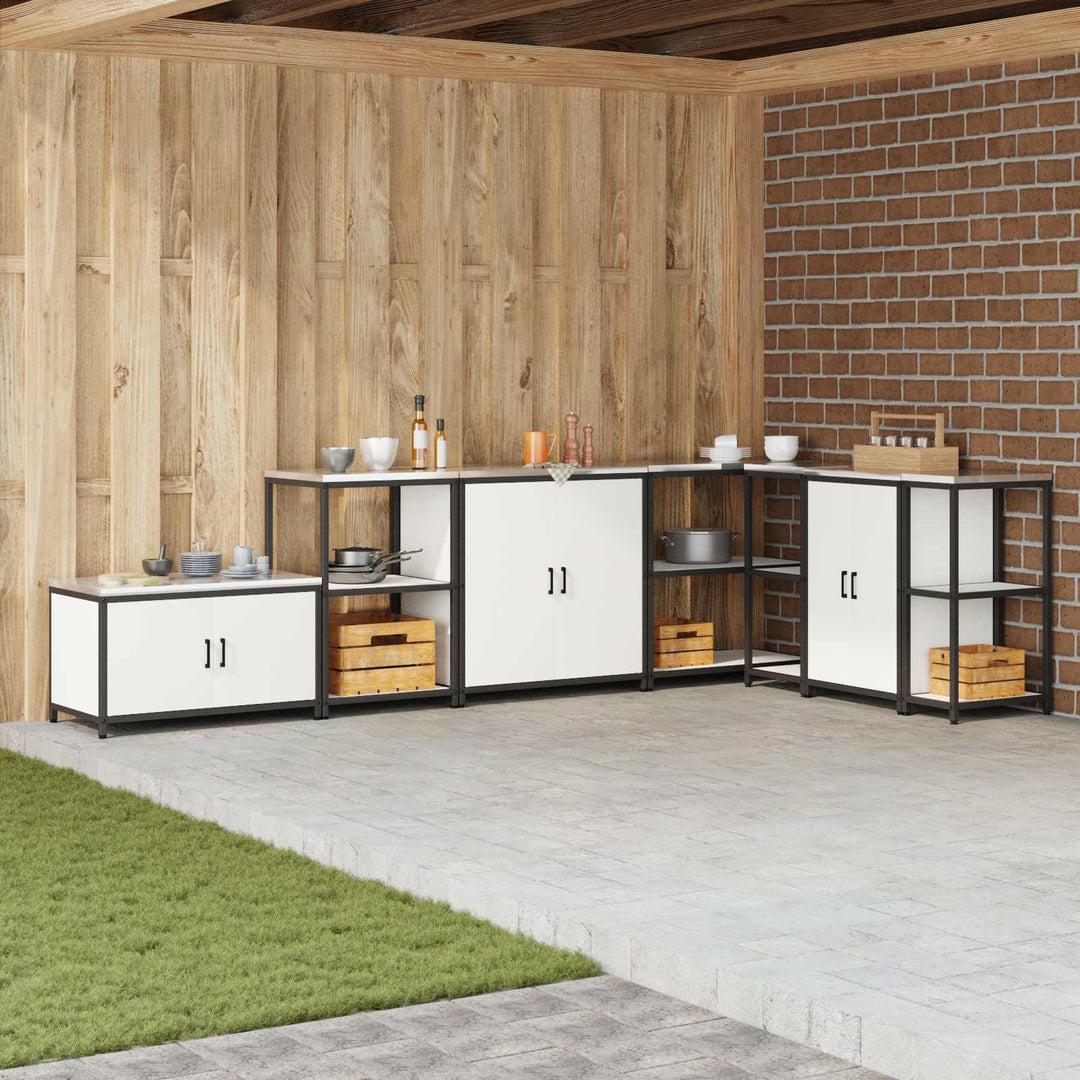 Køkken opbevaringsskab HATTEM Hvid 90 x 50 x 53 cm Stål