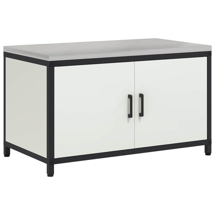 Køkken opbevaringsskab HATTEM Hvid 90 x 50 x 53 cm Stål