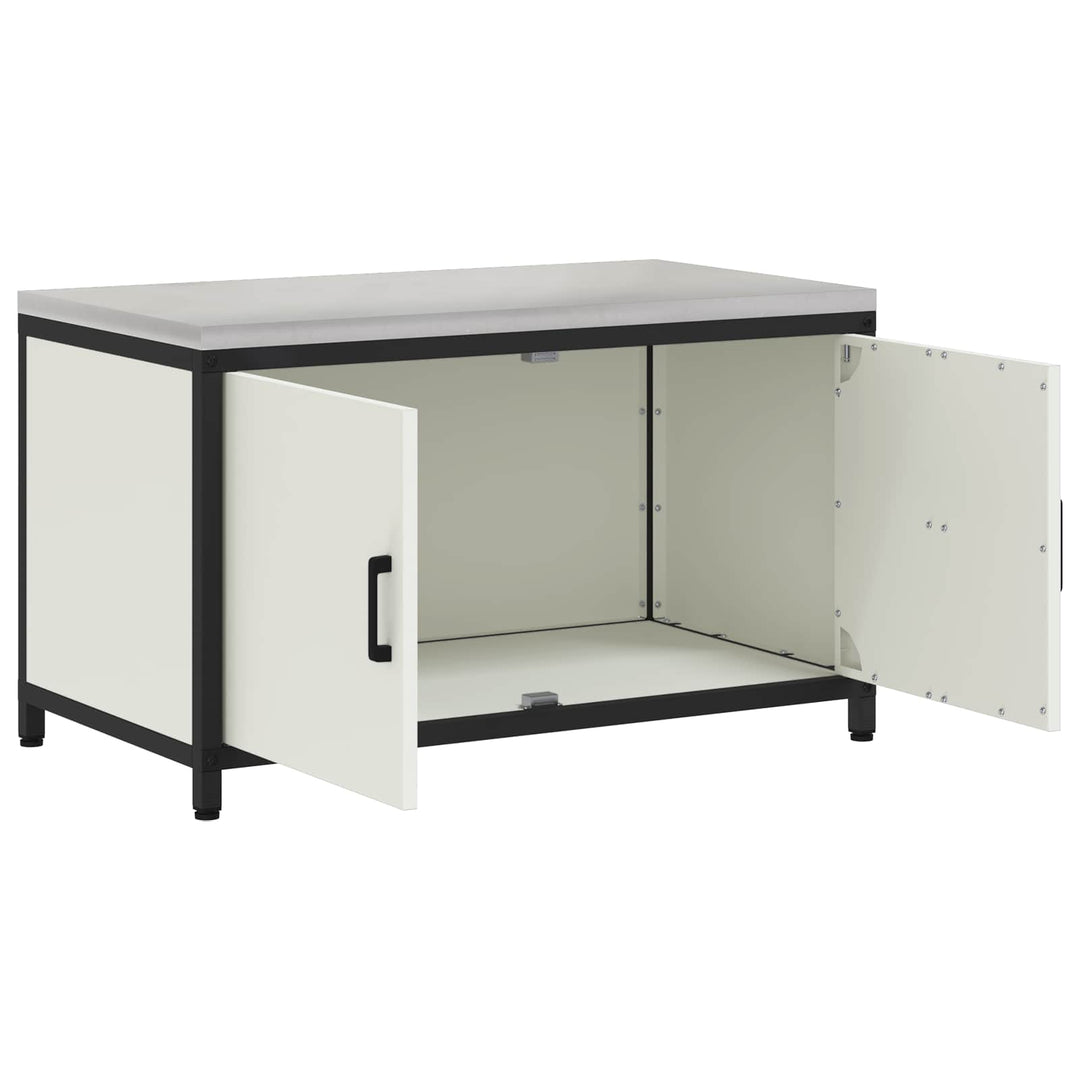 Køkken opbevaringsskab HATTEM Hvid 90 x 50 x 53 cm Stål
