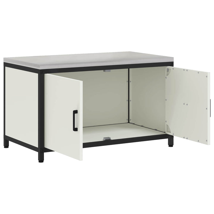 Køkken opbevaringsskab HATTEM Hvid 90 x 50 x 53 cm Stål